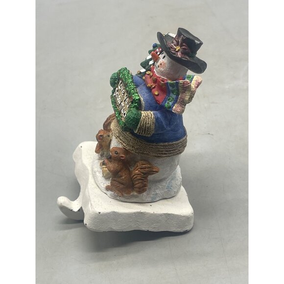 Christmas stocking hanger snowman tree love snow much squirrel scarf 5.5" READ - Picture 4 of 7